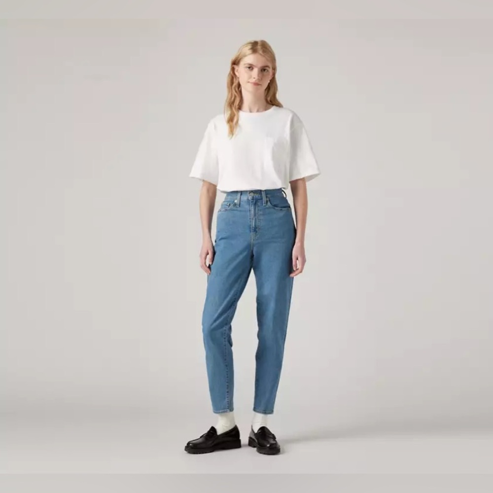 LEVIS women’s High Waisted Taper Jeans. (model is wearing slightly darker color)
